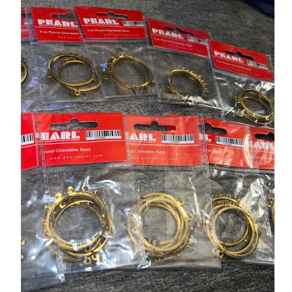 Pearl Paint Round Chandelier Base 50pc Lot Jewelry Making Findings NEW